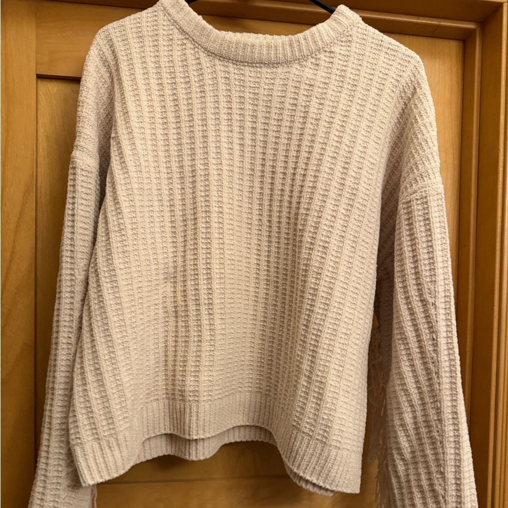 TALULAH Cream Textured Knit Sweater